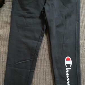 Champion Black Joggers with Logo Accent